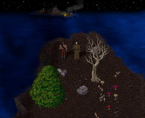 Beren and Mythran stare into the flooded waters