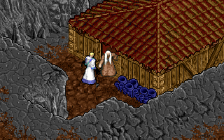 Outside Mystell's Hut