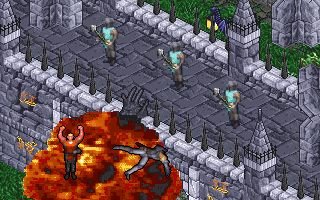 An explosion shakes the city walls