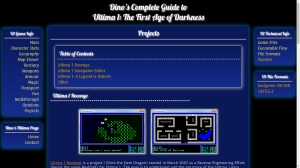 Ultima 1 Projects page showing an image gallery