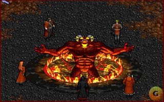 Five sorcerers struggle in vain to quell the wrath of Pyros