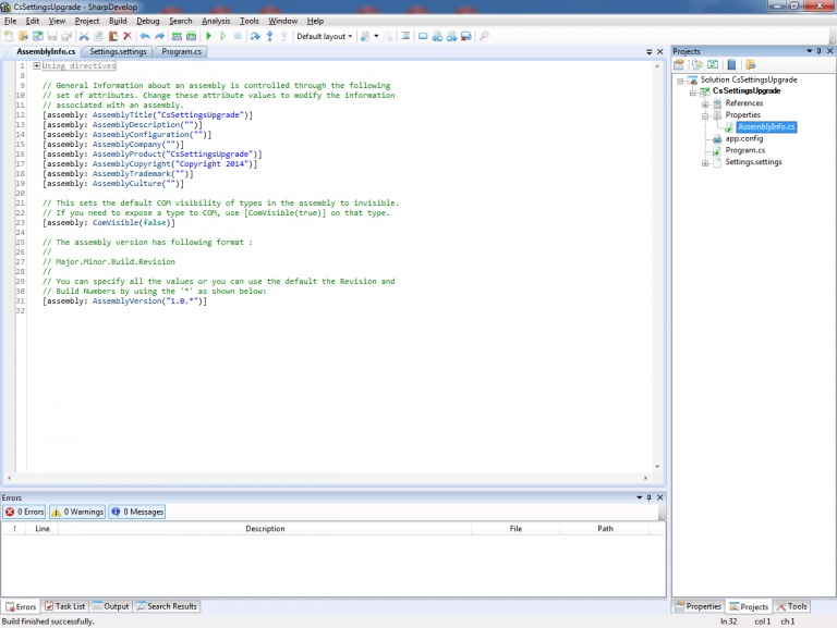 C AppSettings Upgrading Settings between Assembly Versions Gigi Labs